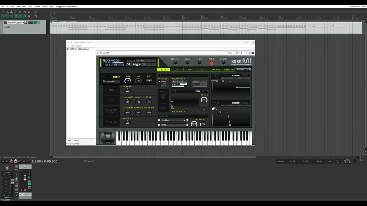 INXS - Never Tear Us Apart - String Intro - REAPER + KORG M1 Plugin