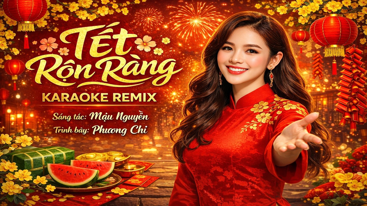 TẾT RỘN RÀNG - KARAOKE REMIX - PHƯƠNG CHI
