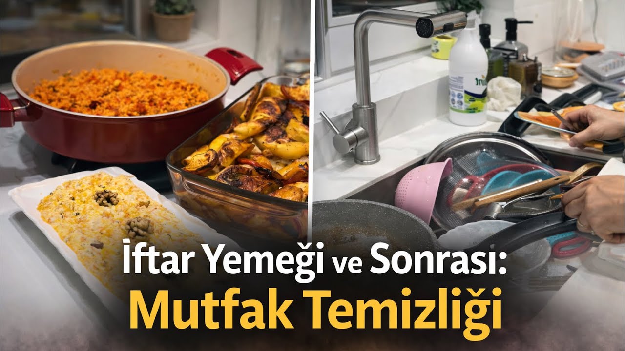 İftar sonrası yığılan bulaşıklar 🌱 mutfak temizliği 