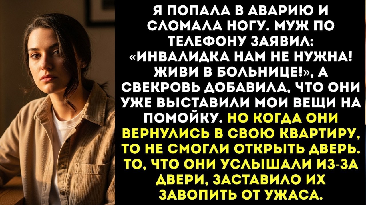 «Эта инвалидка нам не нужна!» — муж со свекровью отказались забирать меня из больницы после ДТП...
