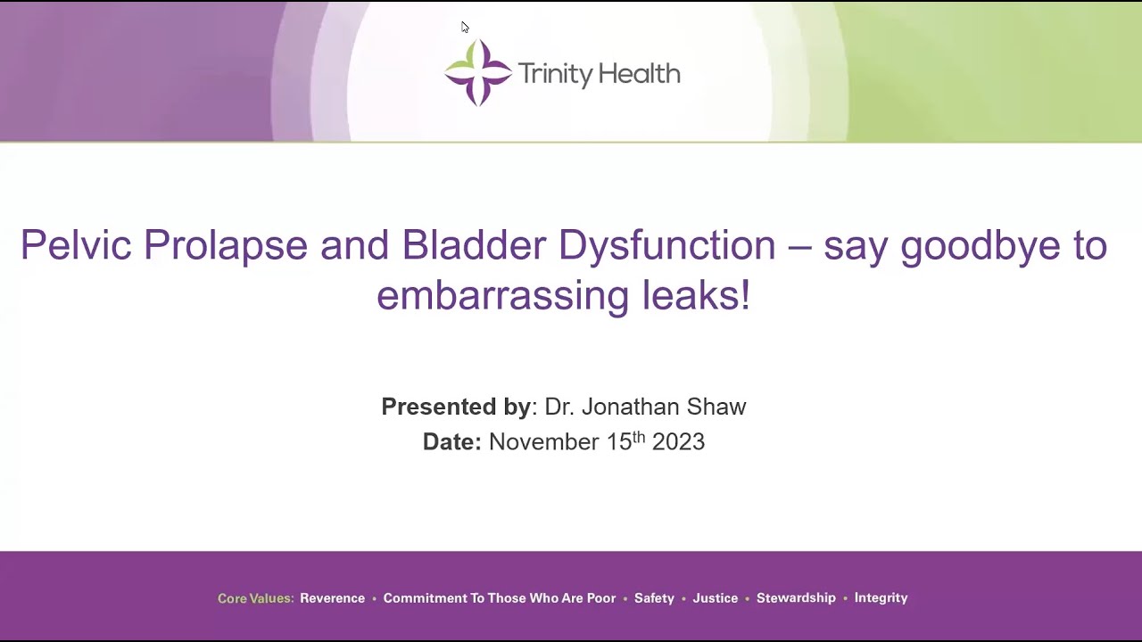 Pelvic Prolapse & Bladder Dysfunction – say goodbye to embarrassing leaks! | Wednesday Wellness
