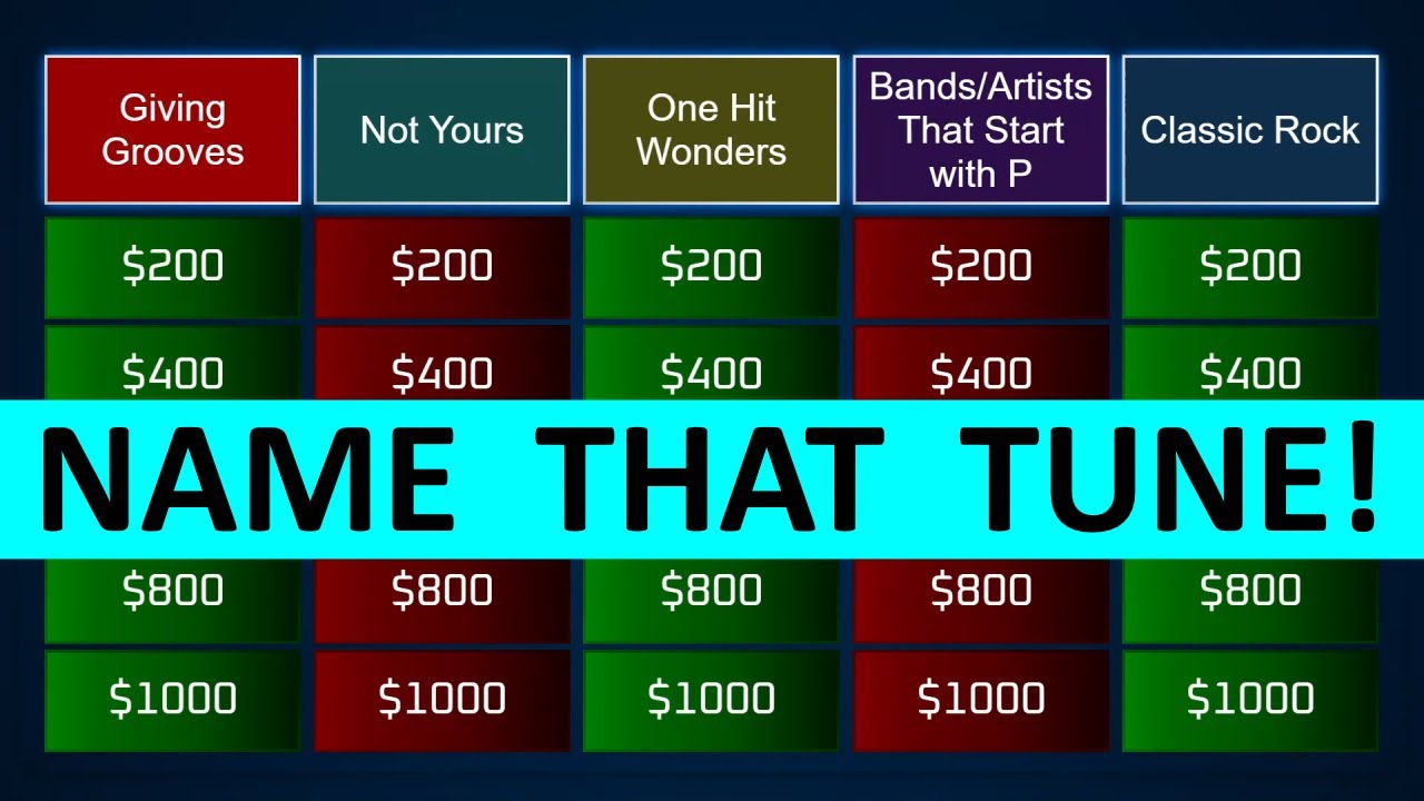 Guess the Song Jeopardy Style | Quiz #58