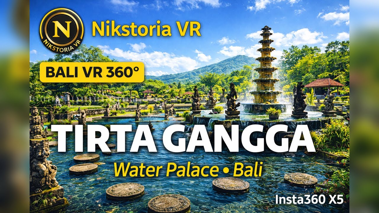 Tirta Gangga Water Palace Bali | 8K VR 360° Walkthrough (Insta360 X5)|