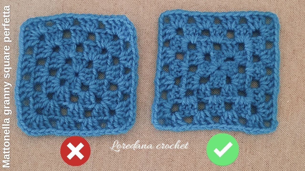 MATTONELLA GRANNY UNCINETTO PERFETTA MONOCOLORE CON PUNTO GRANNY/CROCHET PERFECT GRANNY SQUARE
