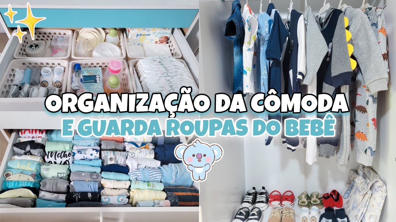 ORGANIZANDO A CÔMODA E O GUARDA ROUPAS DO BEBÊ DE UM JEITO PRÁTICO E EFICIENTE
