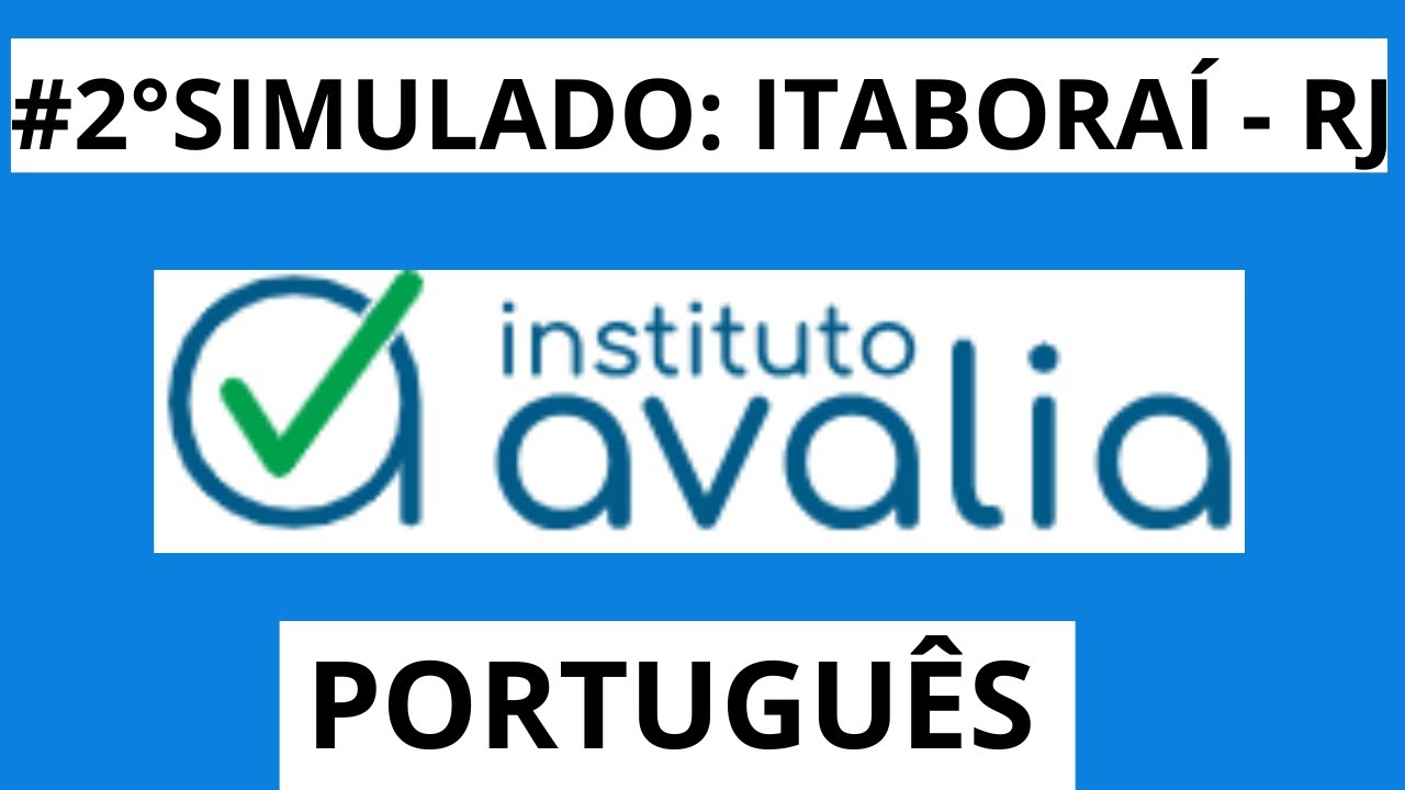 INSTITUTO AVALIA: QUESTÕES DE PORTUGUÊS #2