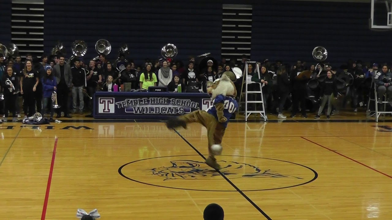 Temple High School Pep Rally - The Evolution of Dance Mascot Skit - 11/11/2017