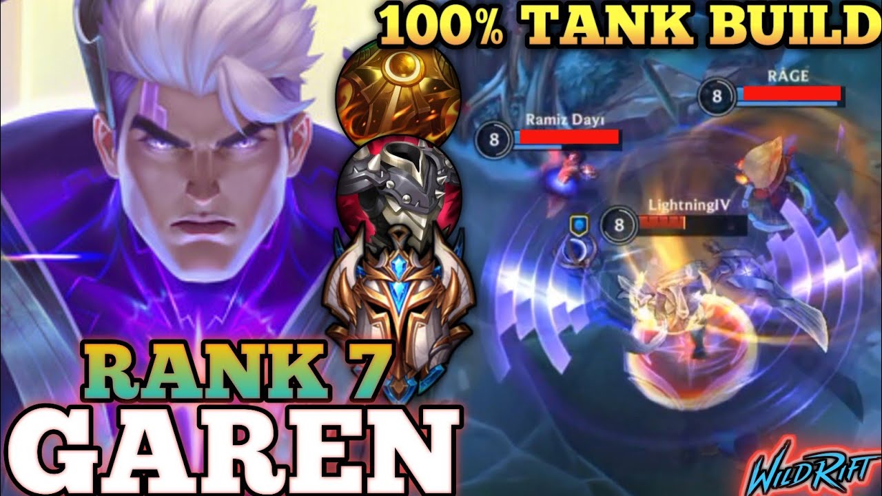 GAREN MONSTER TOPLANE MVP PLAY! MAX TANK BUILD - TOP 7 GLOBAL GAREN BY LightningIV - WILD RIFT