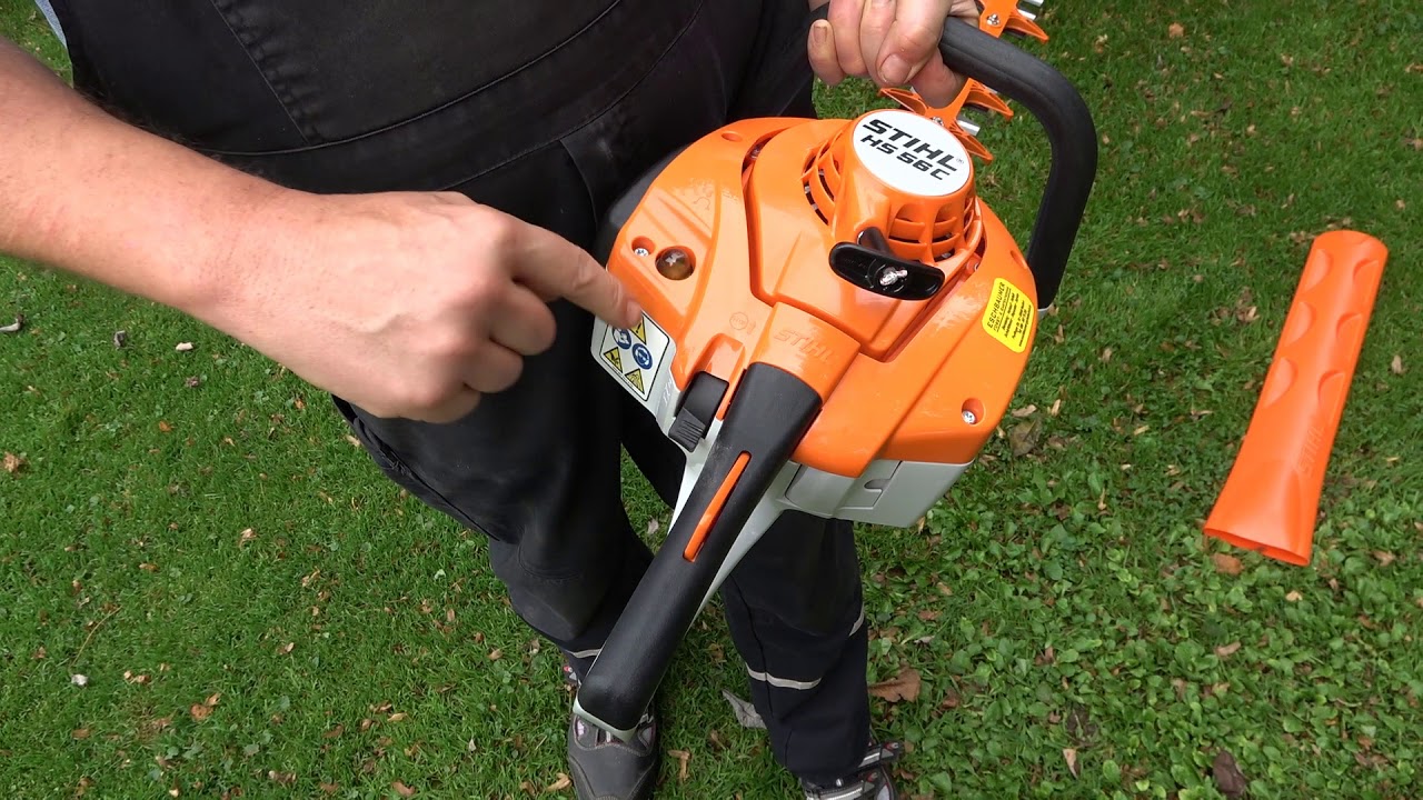 Stihl Benzinheckenschere HS 56 C-E Produktvorstellung und wie wird die Heckenschere gestartet