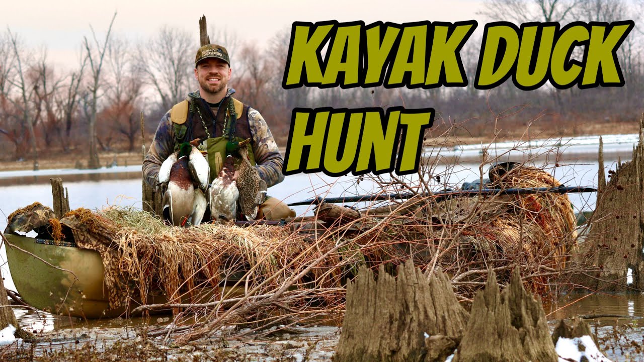 Solo KAYAK Duck Hunt (limited out) | Wheeled the Nucanoe Kayak to the spot 