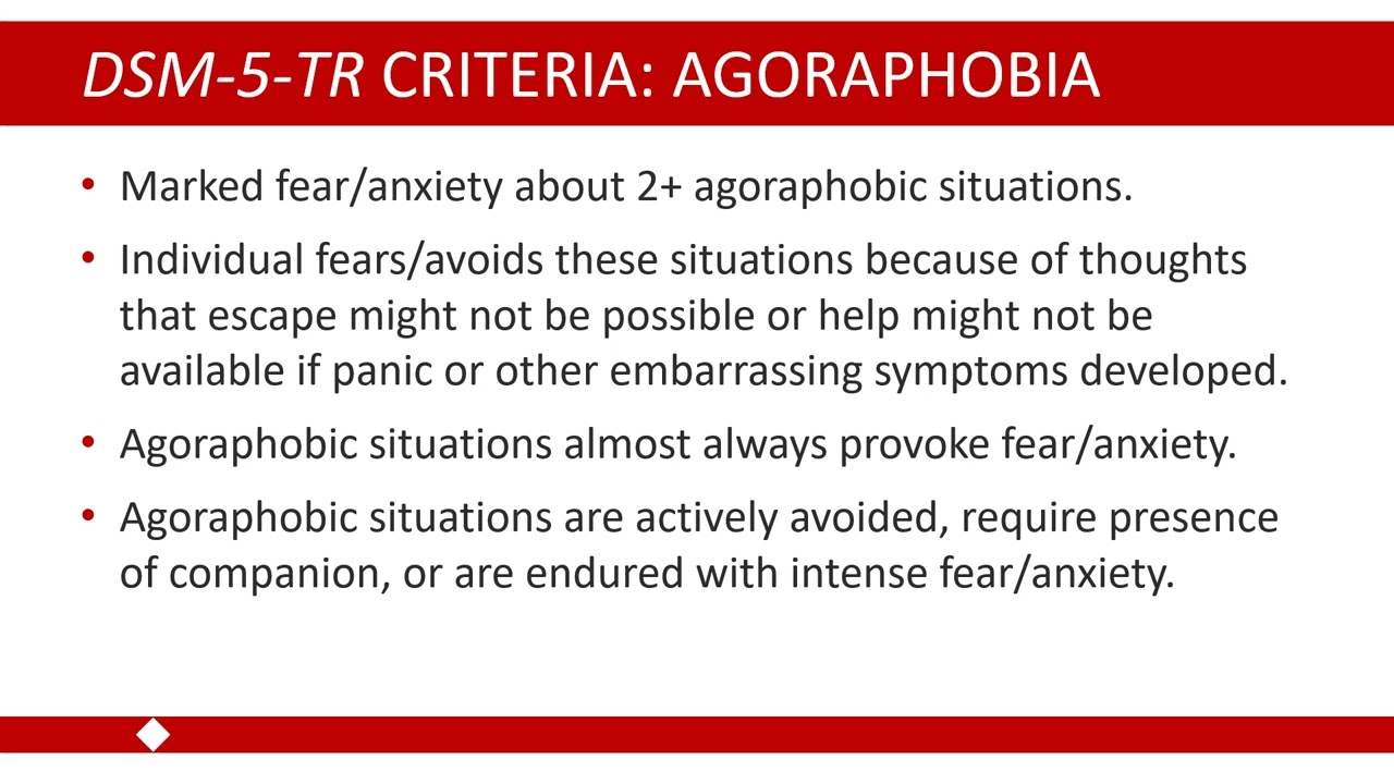Differential Diagnosis of Anxiety Disorders III - Panic Disorder & Agoraphobia