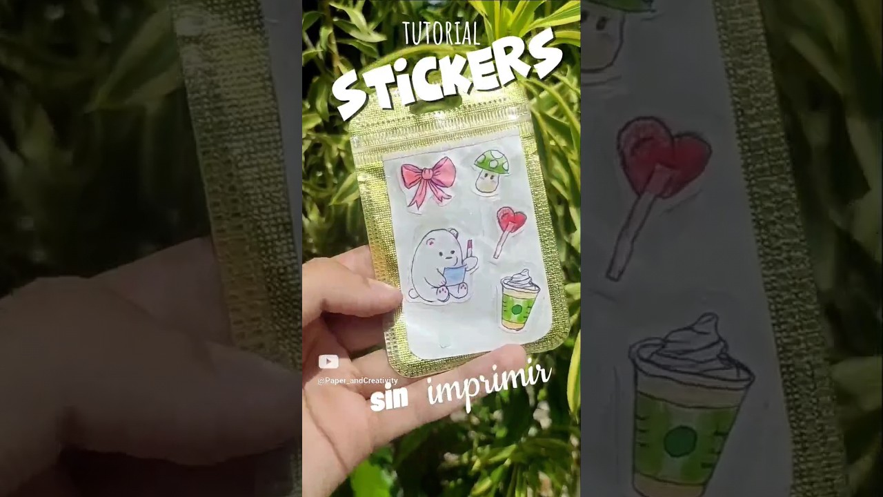 c&oacute;mo hacer stickers sin imprimir💖✨#diy #tutorial #sticker #stickers #shorts #manualidades#papeleria