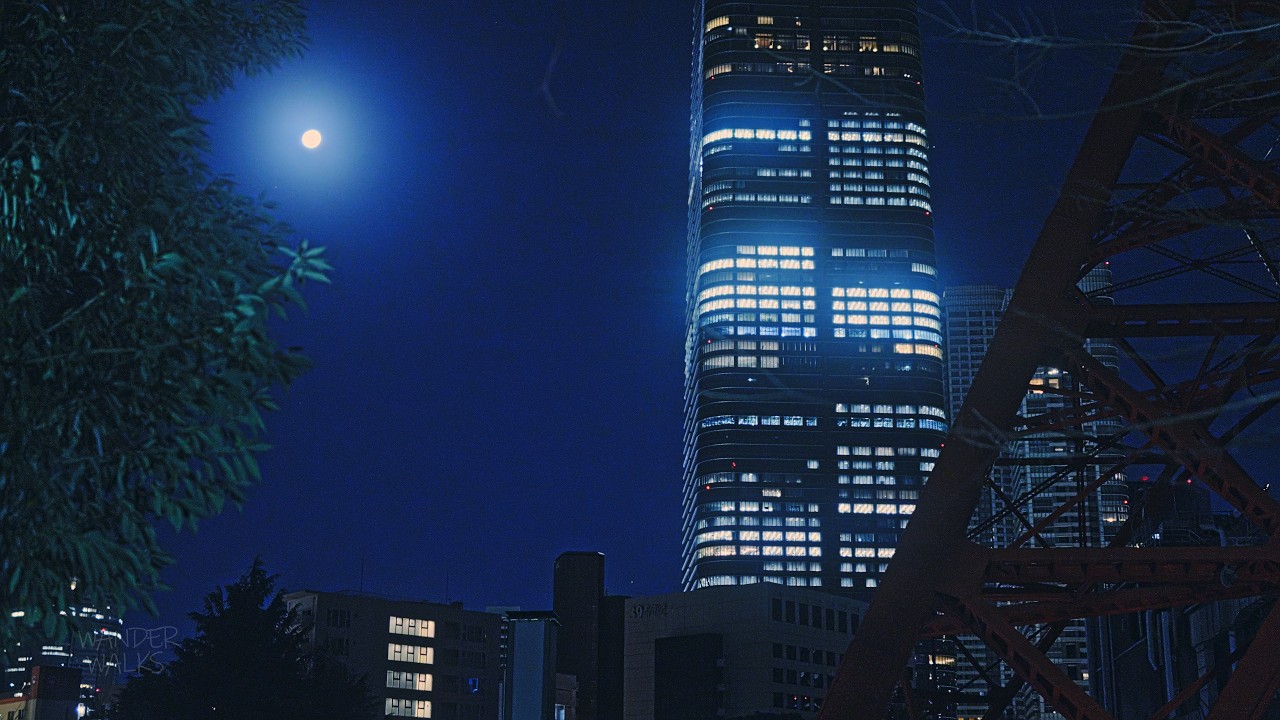 4K HDR｜夜ふかし散歩｜Shimbashi to Tokyo Tower