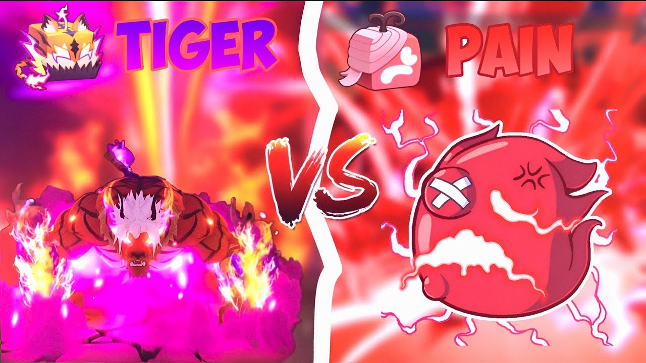 BATTLE OF GODS! Tiger Fruit vs Pain Fruit in Blox Fruits
