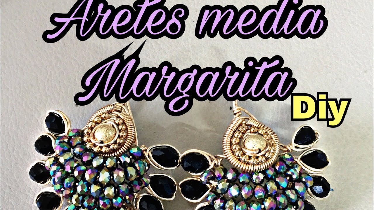 Aretes media margarita 🌼 #alambrismo #diy