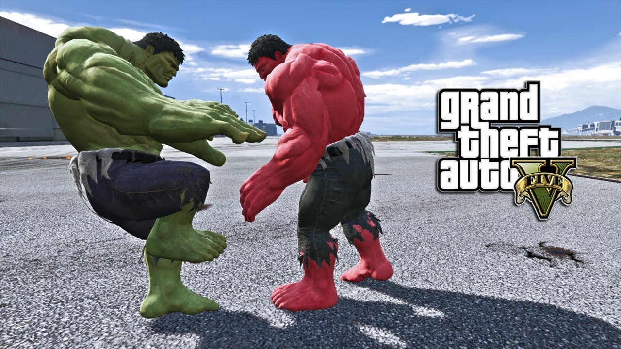 GTA 5 - HULK VS RED HULK (GTA 5 PC MODS)