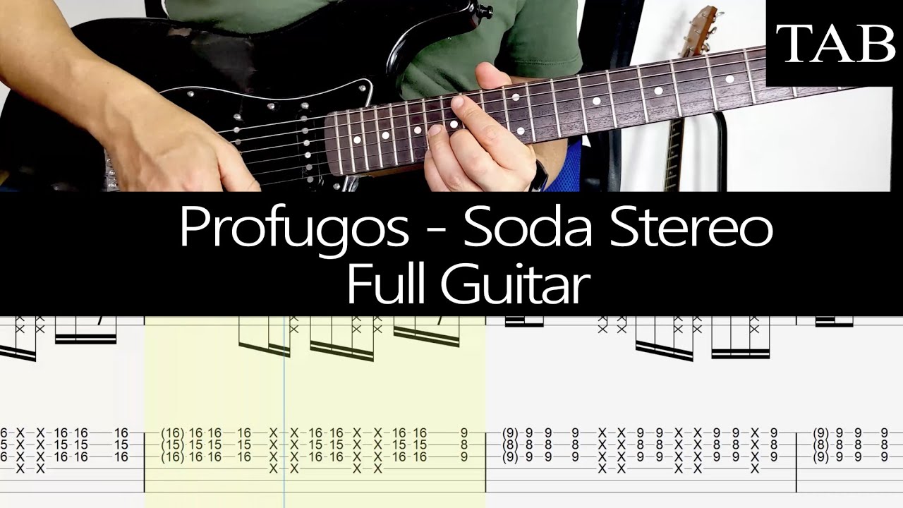 PRÓFUGOS (versión en vivo) - Soda Stereo (Gustavo Cerati) FULL cover guitarra + TAB