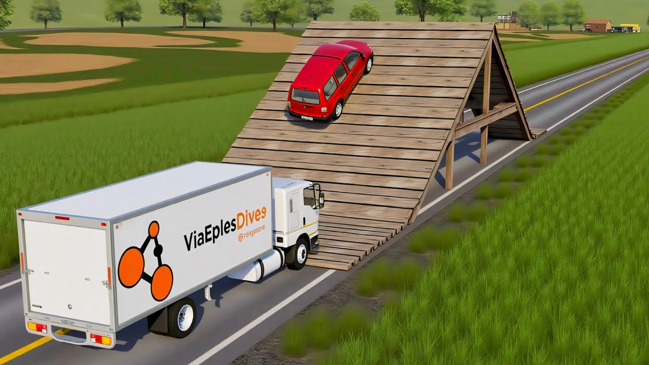 Cars vs Ramp EXTREME Challenge #3 in BeamNG Drive - BeamNG Crown - Mobil vs Ramp