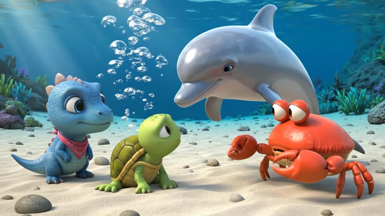 Dino, Tiny, and Crab: Flippy the Dolphin’s Lesson - How to Make the Biggest Splash Ever?