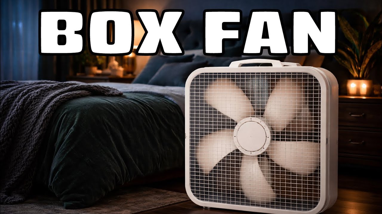 Box Fan Sound for Sleep • Brown Noise Layered • Black Screen (11 Hours) 