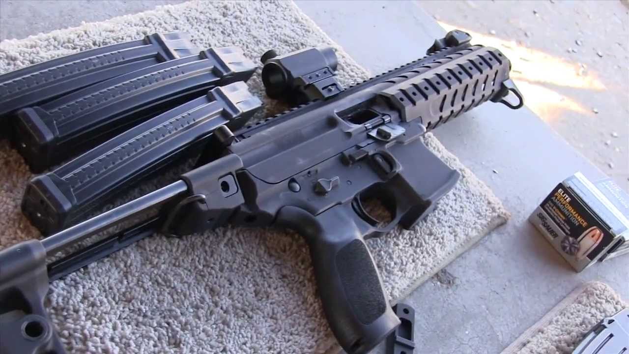 Sig Sauer MPX PDW Rifle in 9mm Shot Show 2014 Live Fire Full Auto Crazy ROF