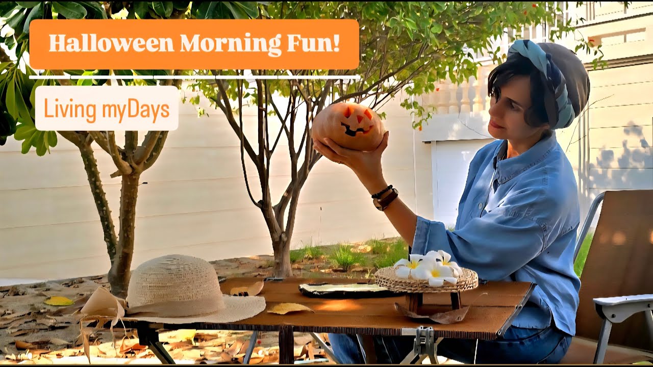 Halloween 2025 Morning Routine | Hair Bun, Pumpkin Carving & Motorbike Ride!