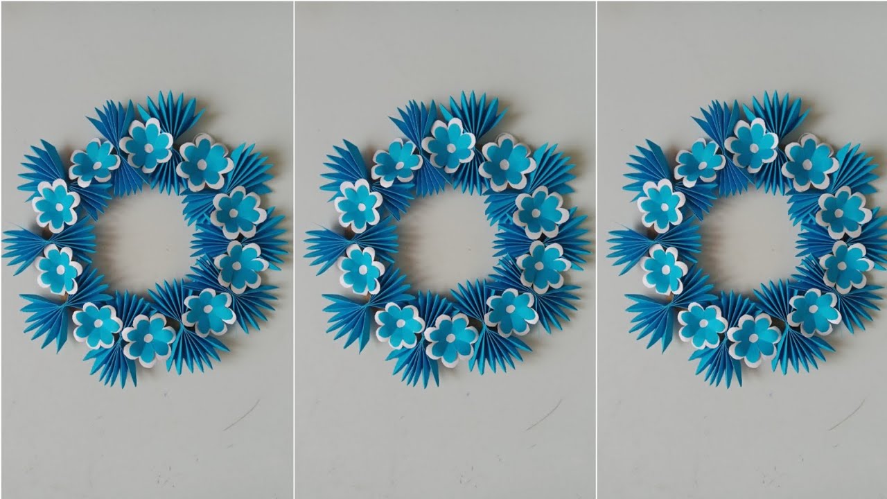 How To Make Beautiful Paper Flower Craft/Easy Handing Wall Home Decoration Craft Idea/DIY Paper Flow