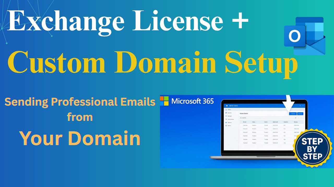 Use Your Own Domains in Microsoft 365 | Assign Exchange License | Send Emails with your own domain