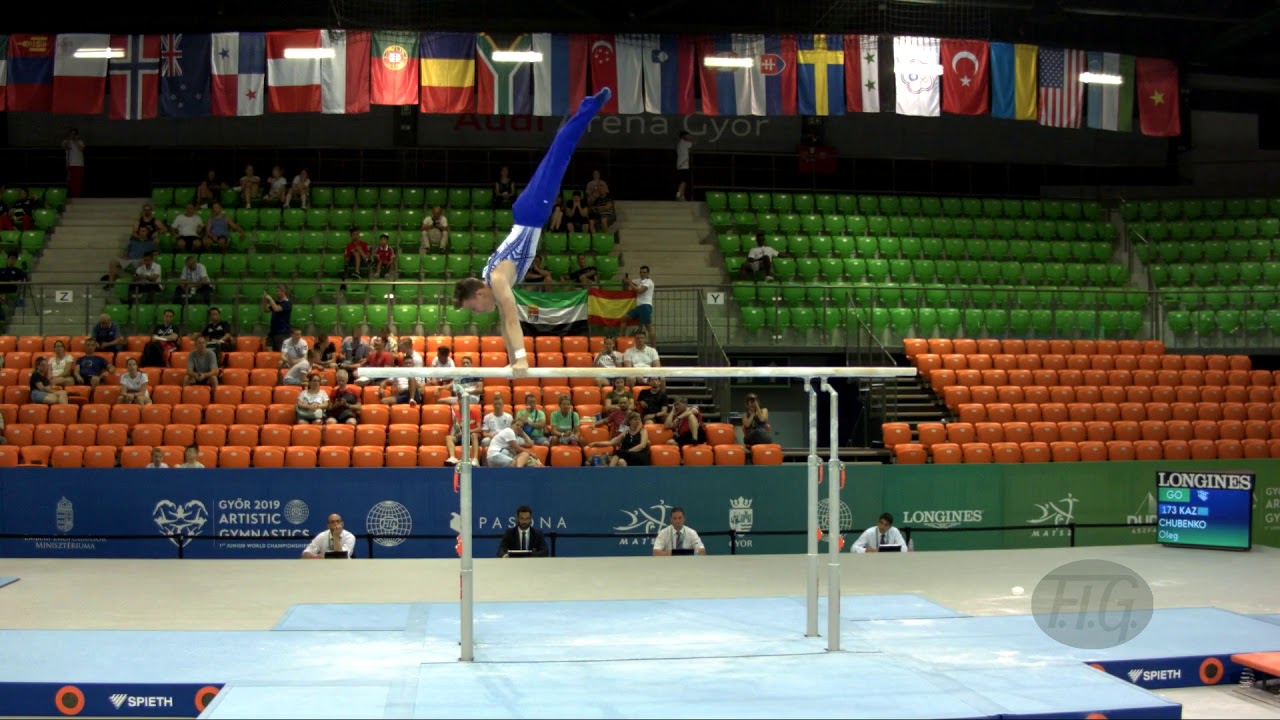 CHUBENKO Oleg (KAZ) - 2019 Artistic Junior Worlds, Gyor (HUN) - Qualifications Parallel Bars