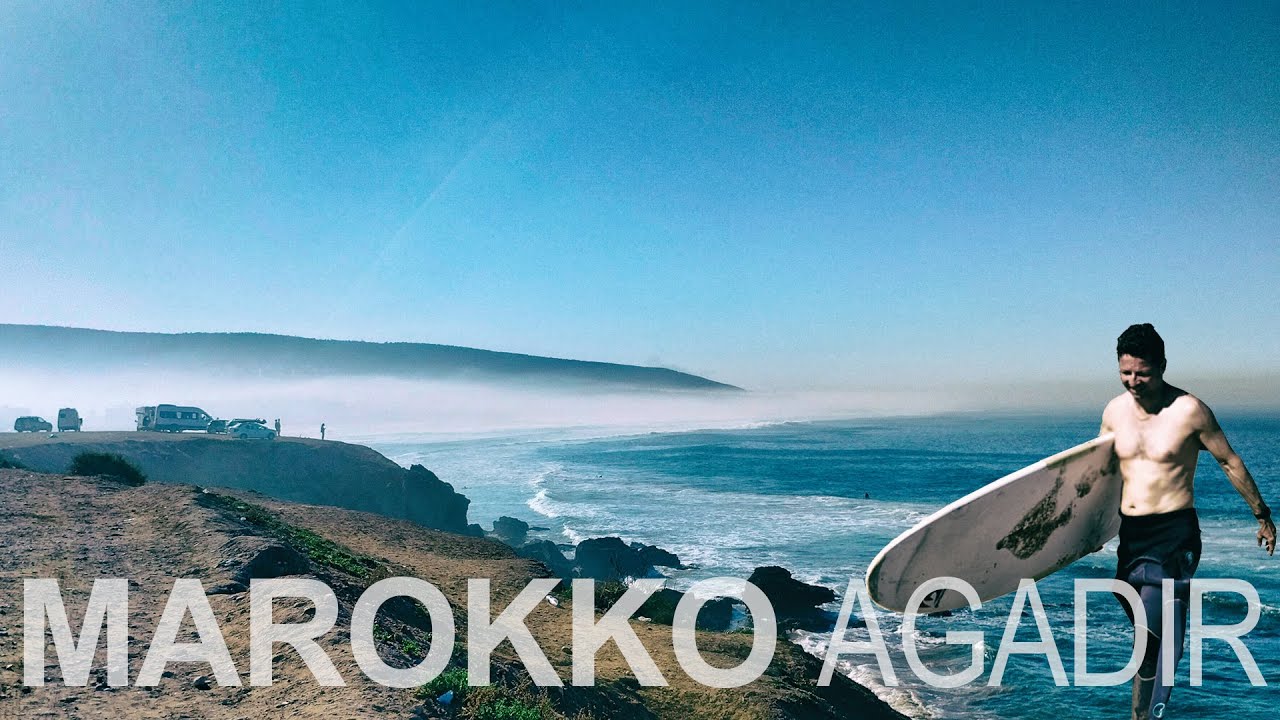 Marokko Agadir Taghazout surfen 🌊🏄☀️😊 beach, surfing, yoga & chilling in Marocco - Videonauts