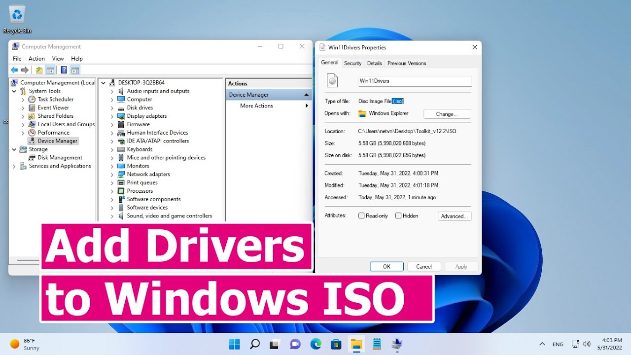 Как интегрировать драйверы в Windows ISO