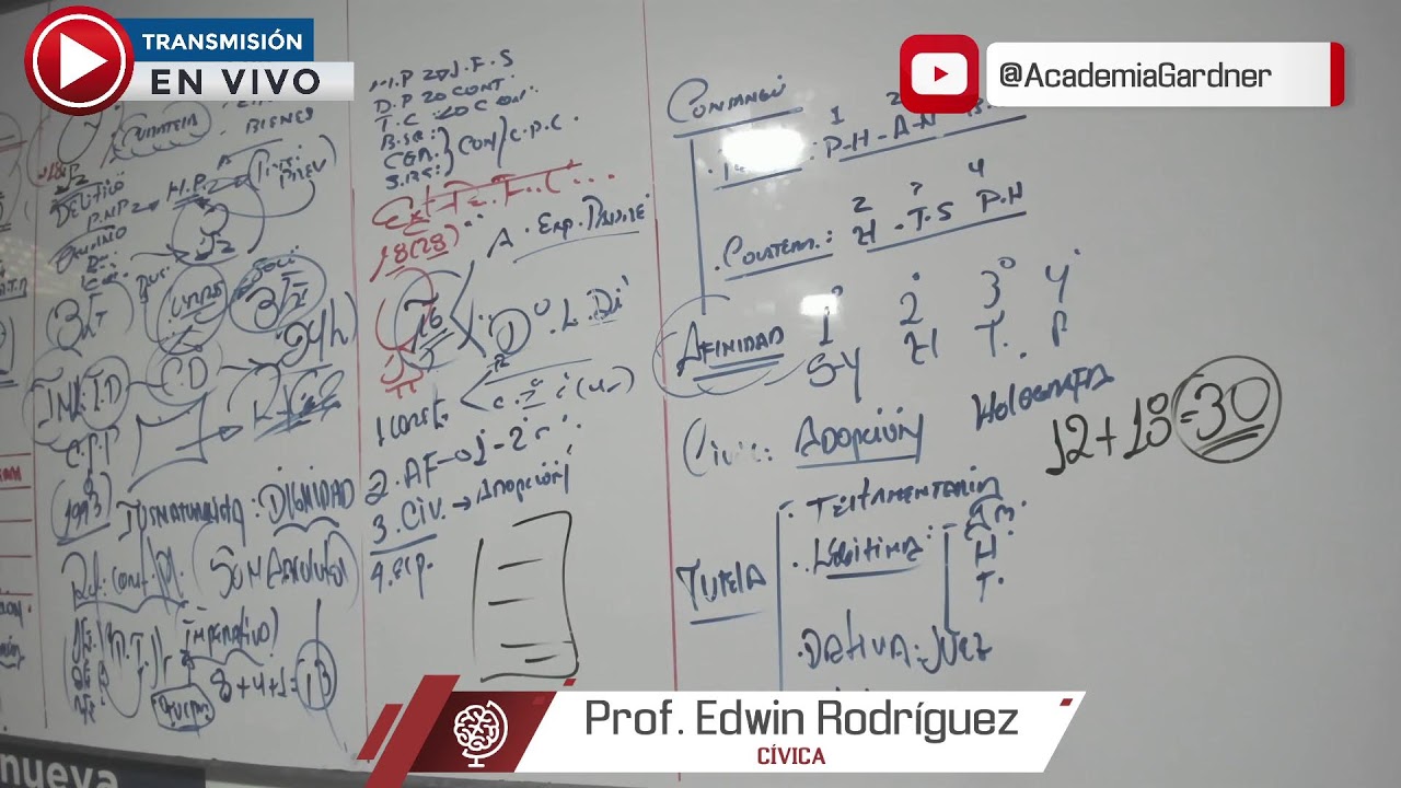 REPASO FINAL INTENSIVO DE ACADEMIA GARDNER: CÍVICA - PROF. EDWIN RODRÍGUEZ