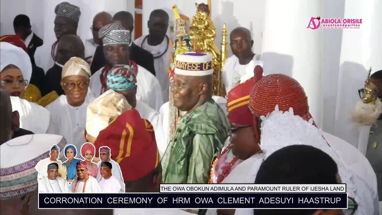 ARRIVAL OF ATIKU ABUBAKAR, BABA ATAYESE OF IJESHALAND TO THE CORONATION CEREMONY OF NEW OWA OBOKUN