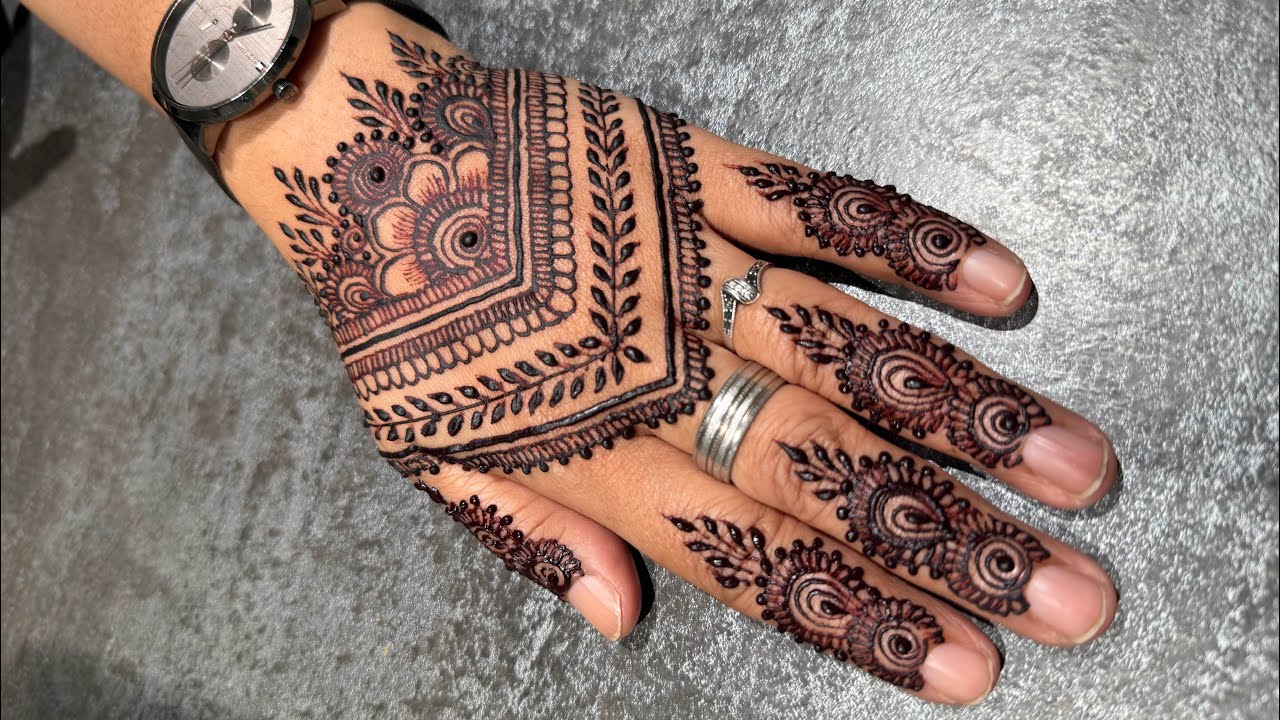 Beautiful Backhand Mehndi Design Tutorial | Dome Shape Mehndi 