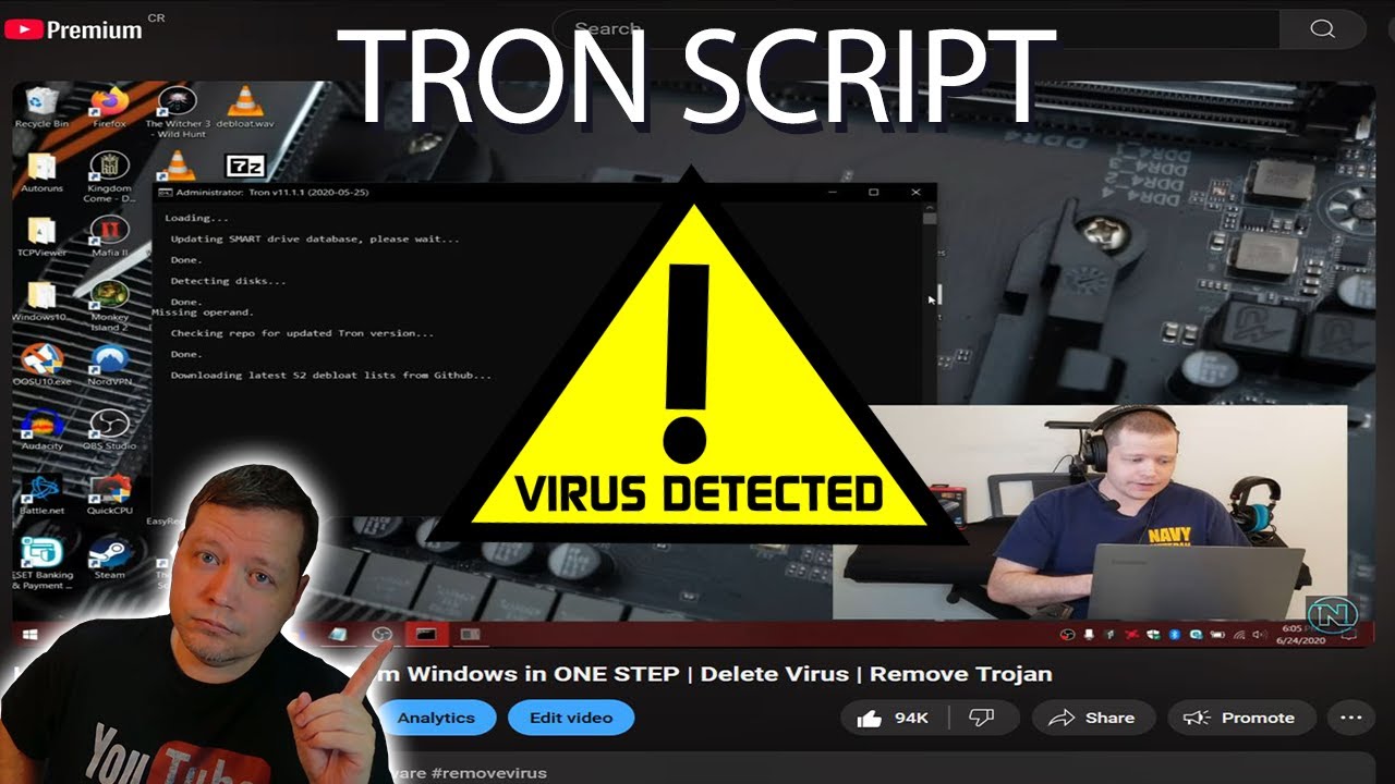 Tron Script &mdash; это ВИРУС! | Обнаружение вируса Tron Script | Удаление вируса из Windows 2024