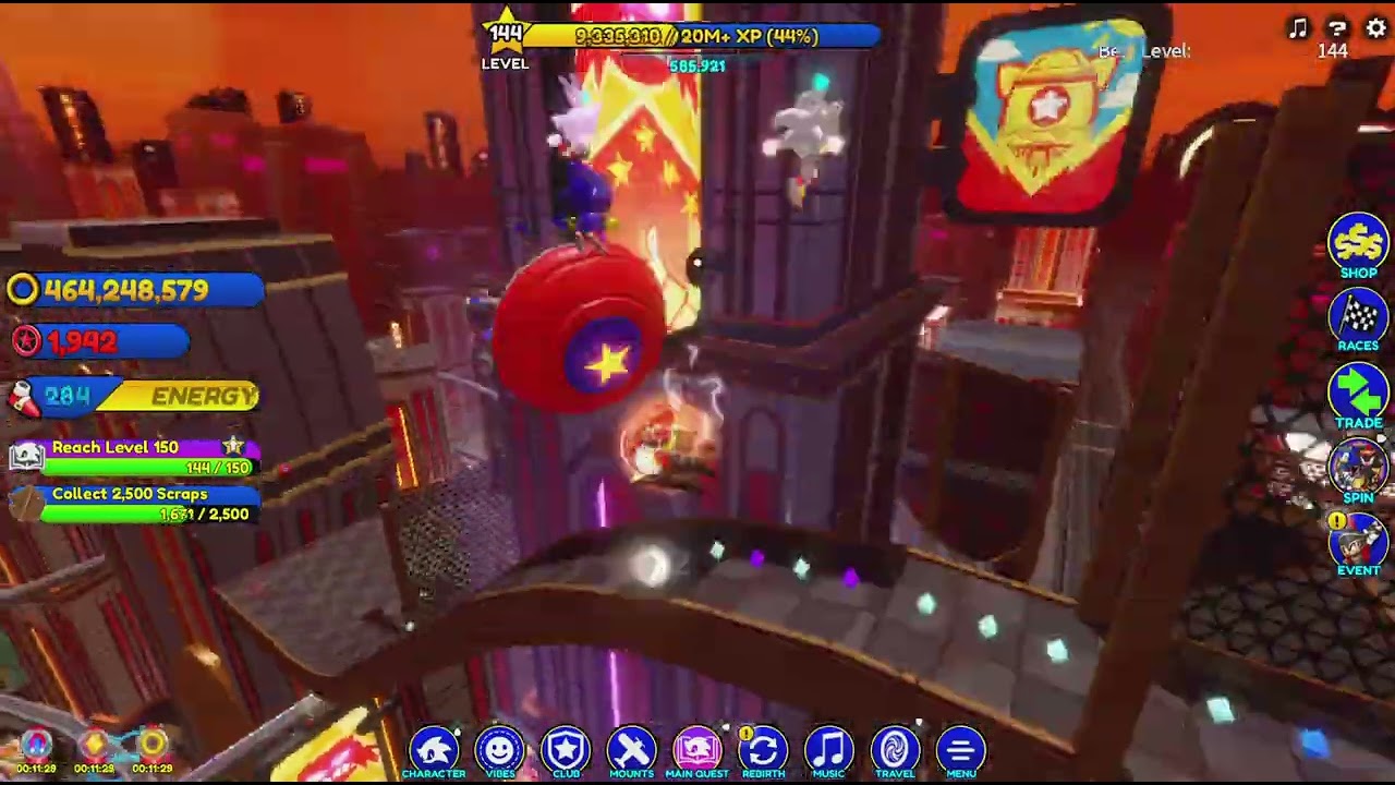 Playing sonic speed simulation with luke