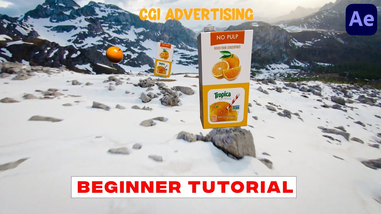 Orange juice CGI advertisment || Beginner tutorial || After Effect