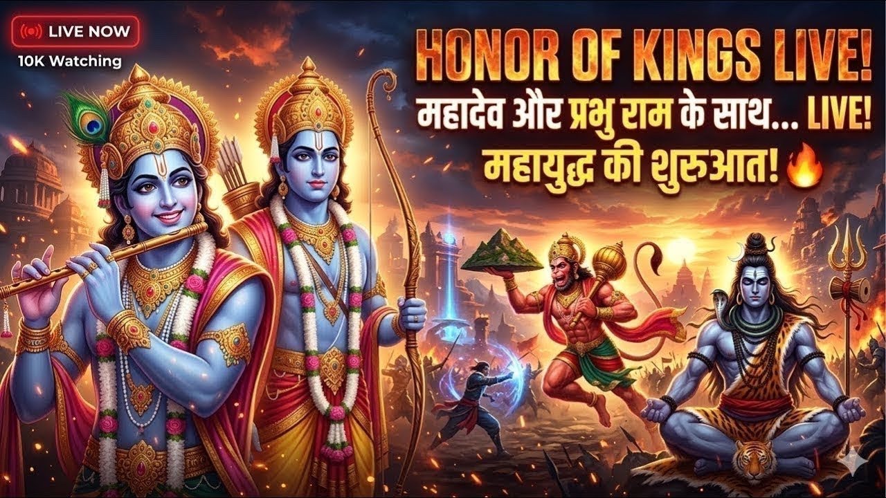 HONOR OF KINGS LIVE! महादेव और प्रभु राम के साथ... LIVE!महायुद्ध की शुरुआत! 🔥
