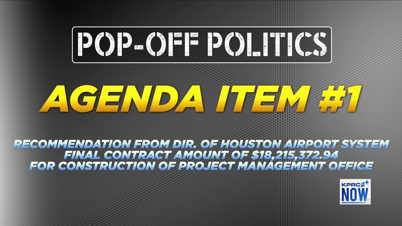 Pop-Off Politics: Recommendations on the Houston Airport System