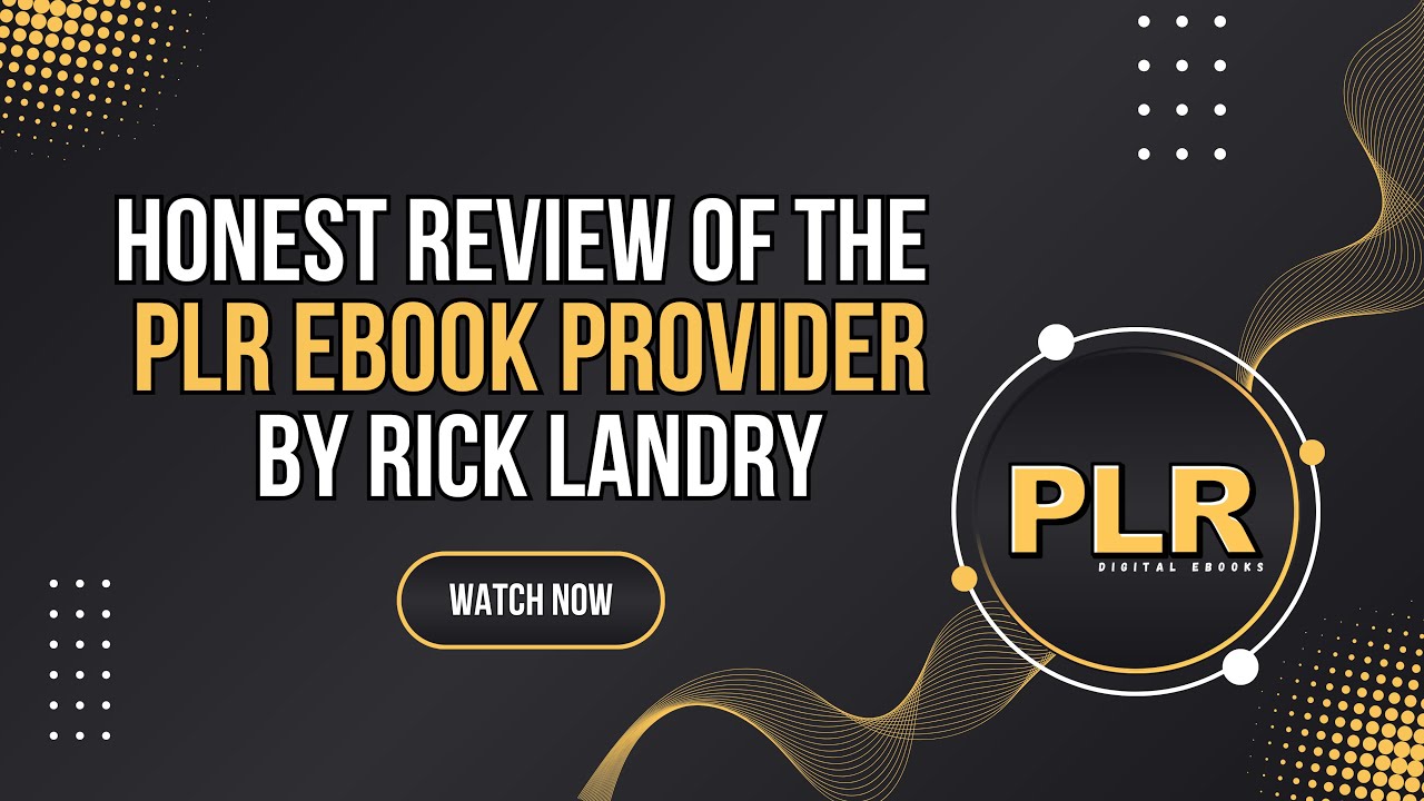 Trusted Review of PLR Ebook Provider owned by Rick Landry. (Testimonial & Feedback)