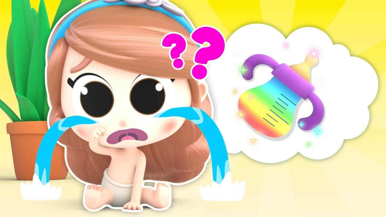Está tudo bem chorar! 🥺 Bebê Rapunzel | Desenho Animado de Lágrimas Arco-Íris para Crianças