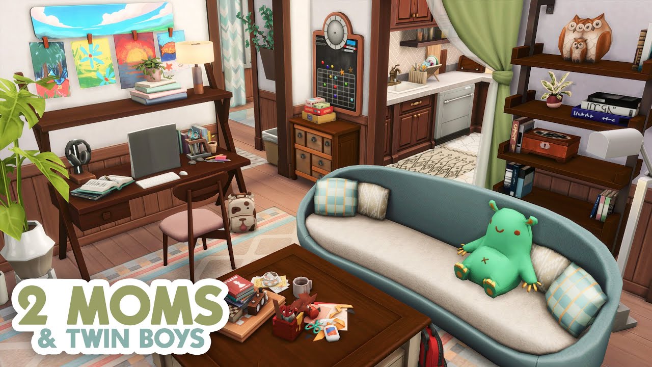 Two Moms & Twin Boys // The Sims 4 Speed Build: Apartment Renovation