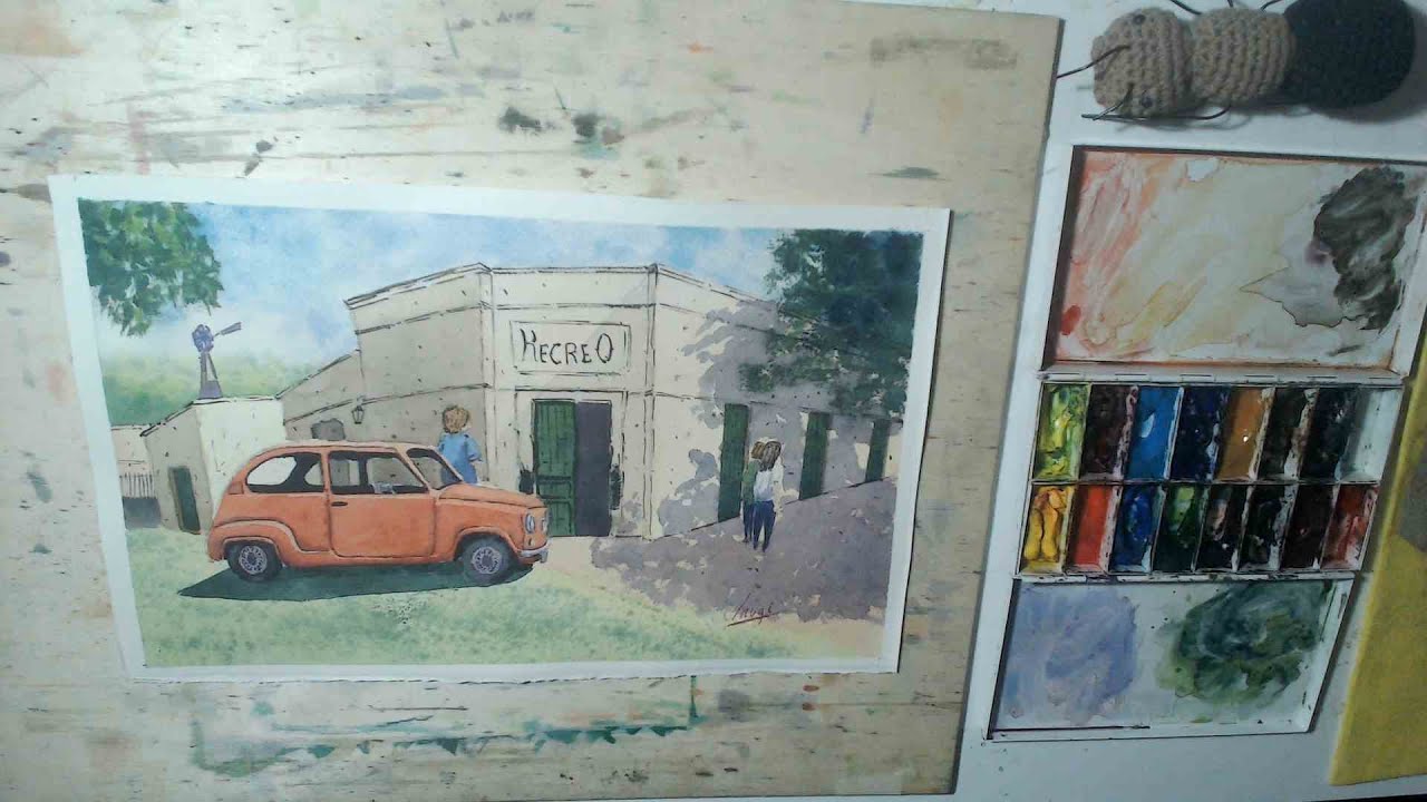 🎨 Pintando con Acuarela el Recreo - Argentina