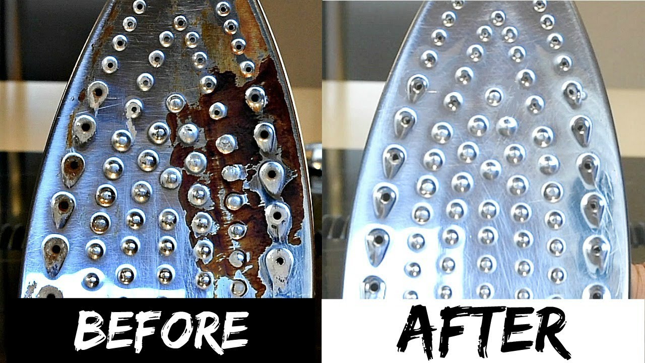 How To Clean A Steam Pressing Iron Bottom With Baking Soda & How To Remove Burnt Cloth From Iron