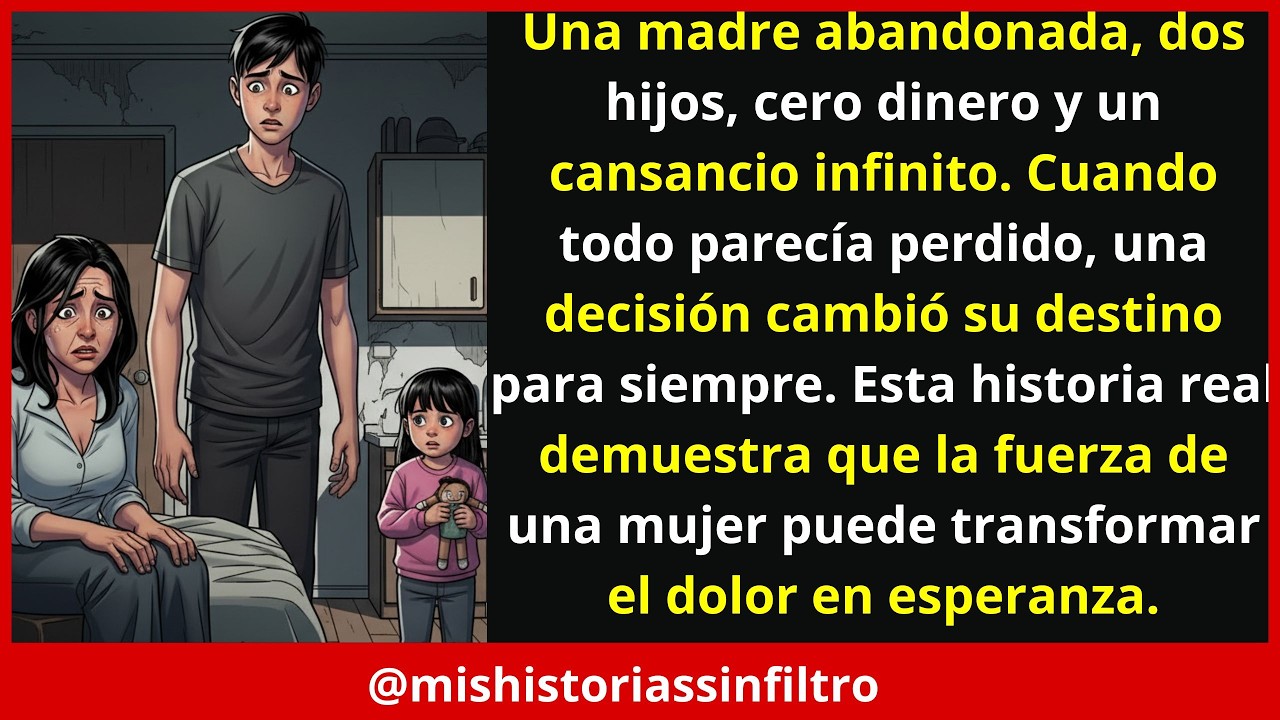 Su esposo la abandonó con dos hijos… lo que hizo después dejó a todos en shock