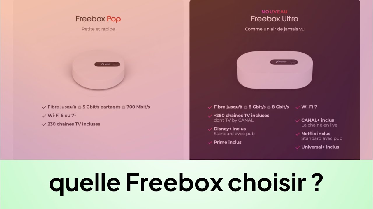 Quelle Freebox Choisir : ULTRA vs POP vs R&Eacute;VOLUTION