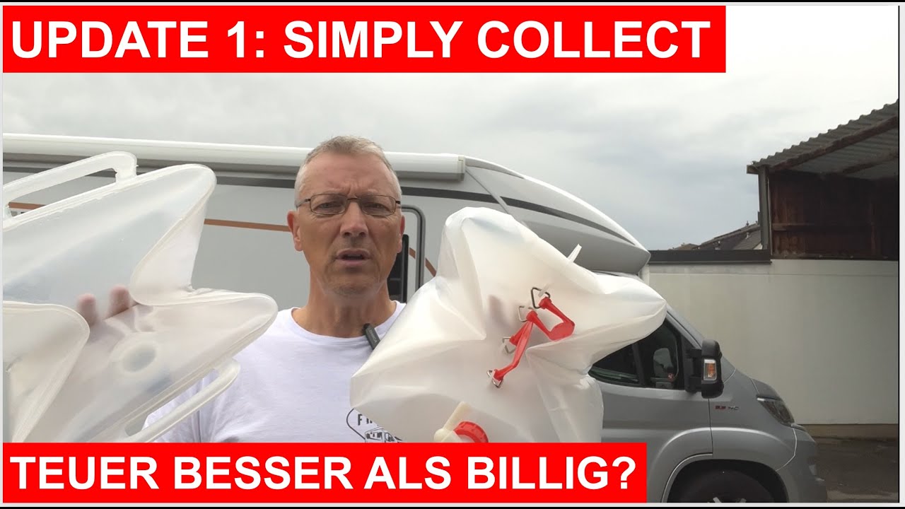 Update zu Simply Collect: Teuer schlägt billig. Billiger Plastik-Kanister taugt nichts.