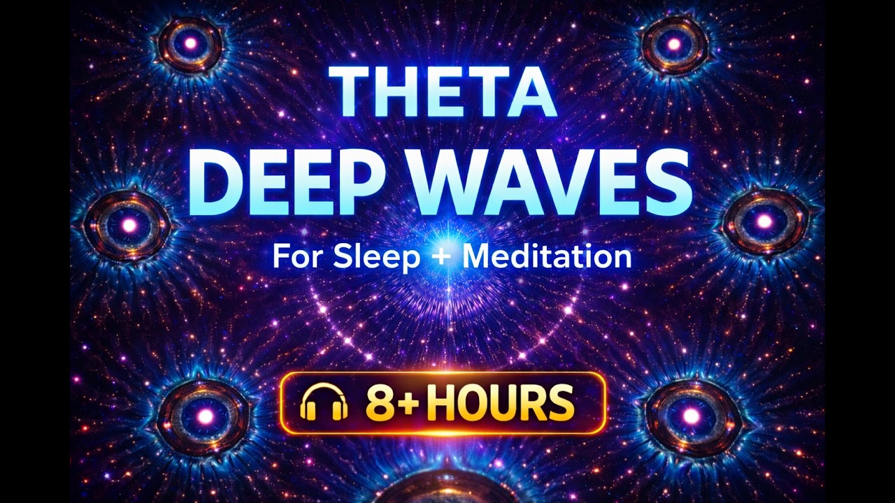 Theta Brainwaves for Sleep (8+ Hours) • Deep Meditation & Relaxation Music