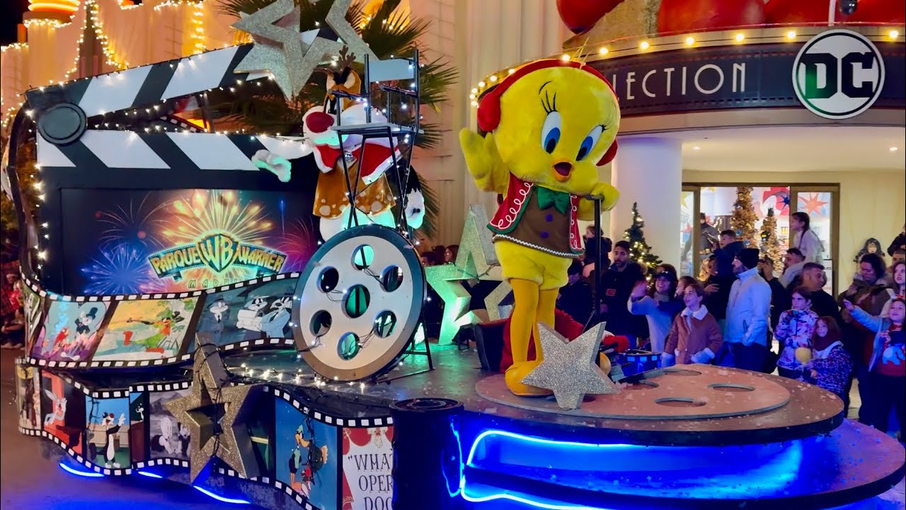 [4K] DESFILE NAVIDAD PARQUE WARNER 2024