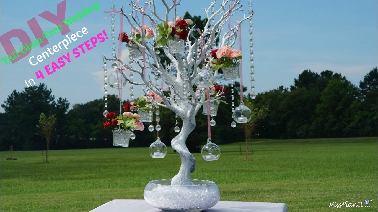 DIY Tall Glam Tree Wedding Centerpiece | DIY Money Tree | DIY Wish Tree Tutorial